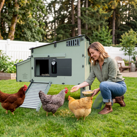 Picture of Lean-To Easy Clean Chicken Coop, 6 Chicken w/Auto Door Bundle